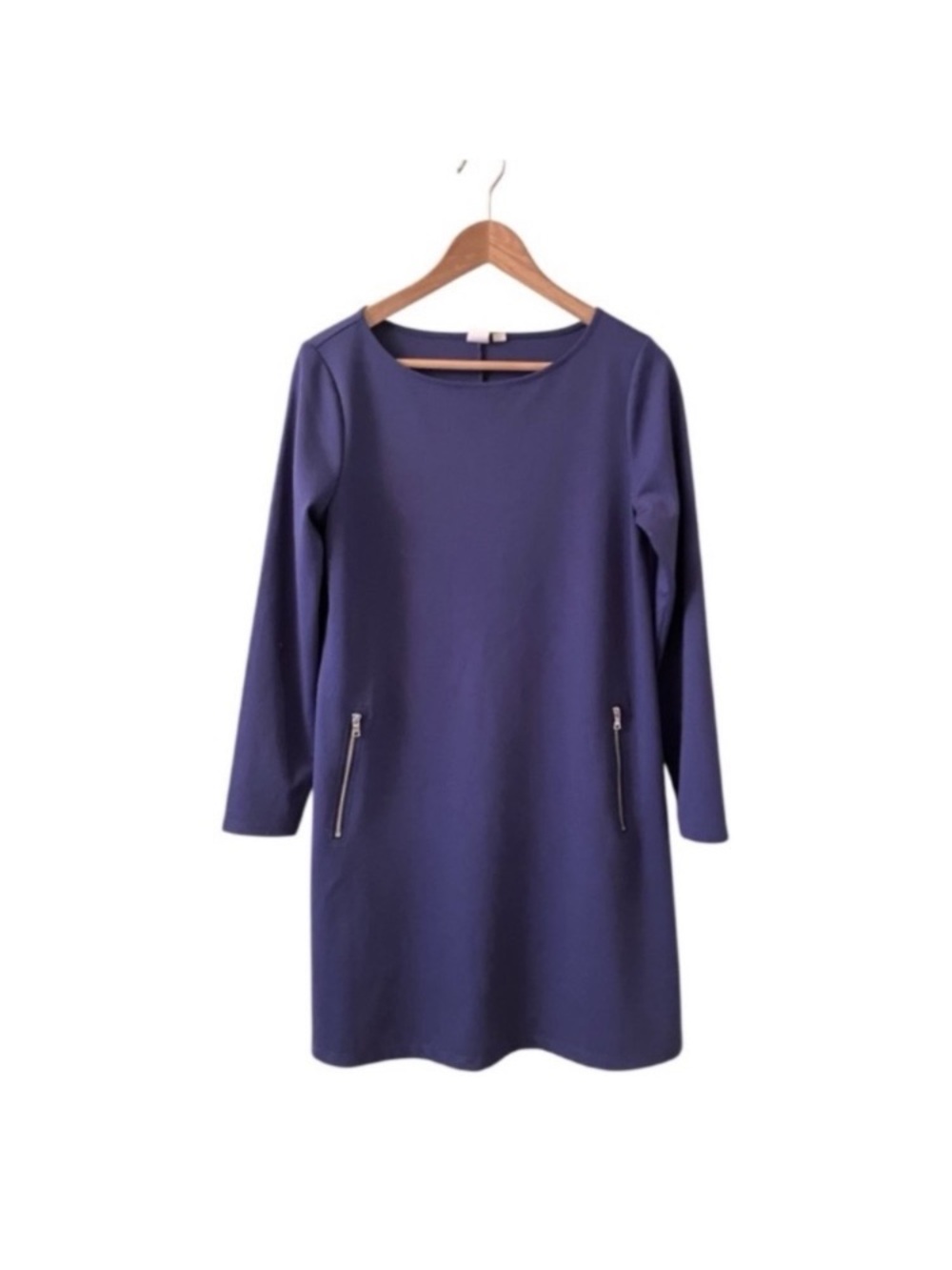 Gap Long Sleeve Blue Shift Dress size 8